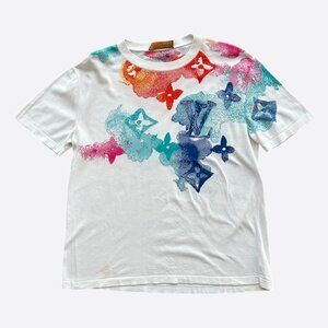 Louis Vuitton White Multicolor Watercolor Monogram T-Shirt
